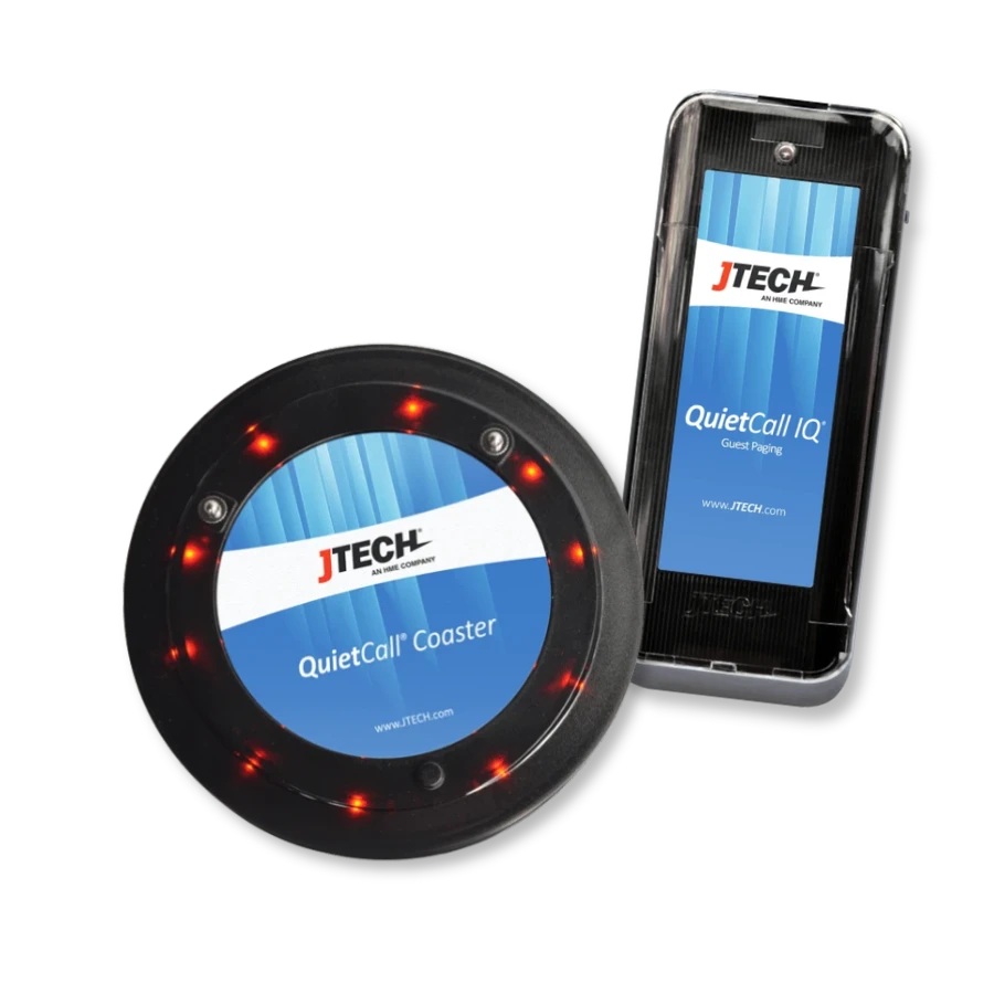 QuietCall Coaster and QuietCall IQ healthcare guest pagers